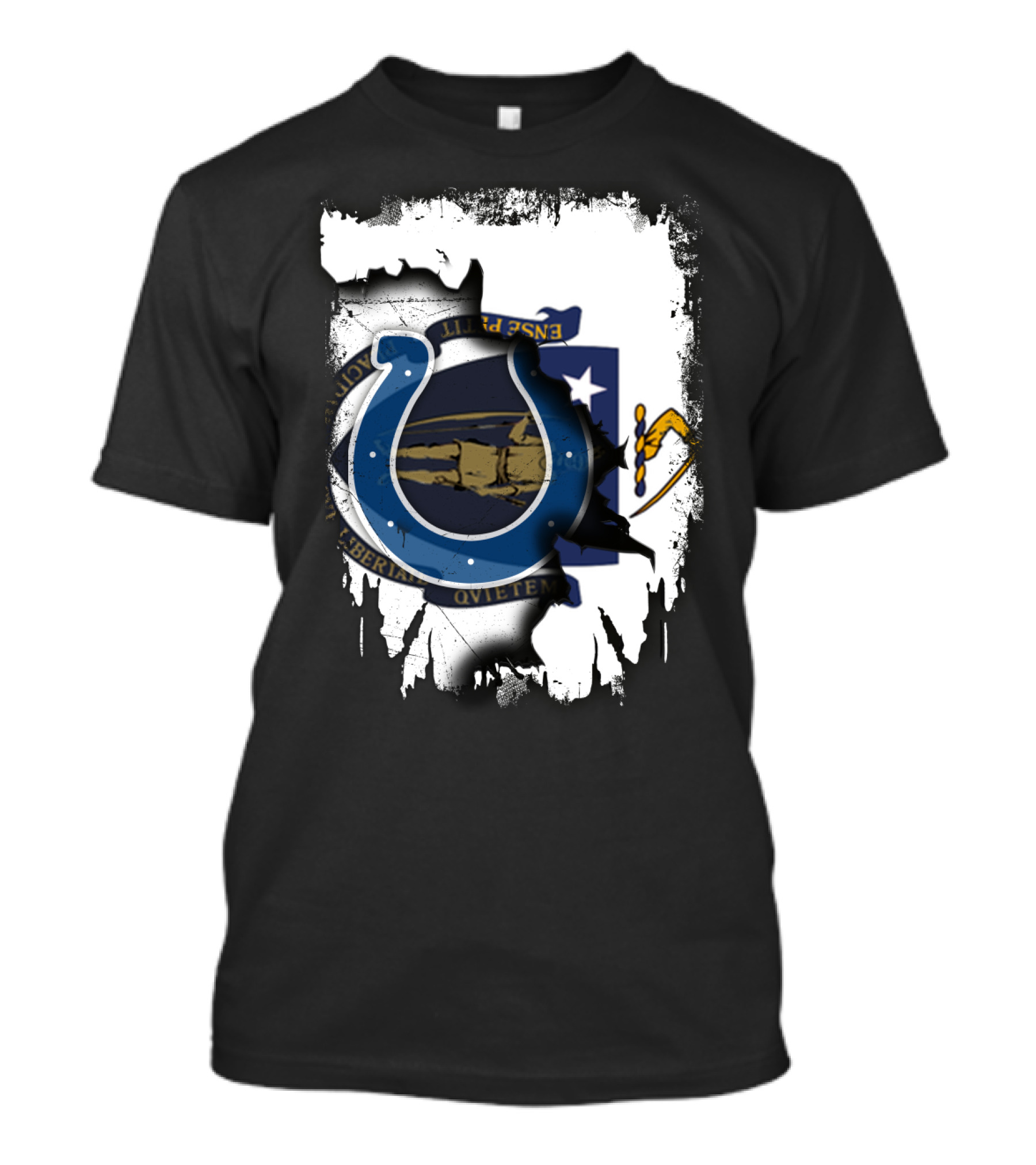 Massachusetts And Colts United With State Seal T-Shirt