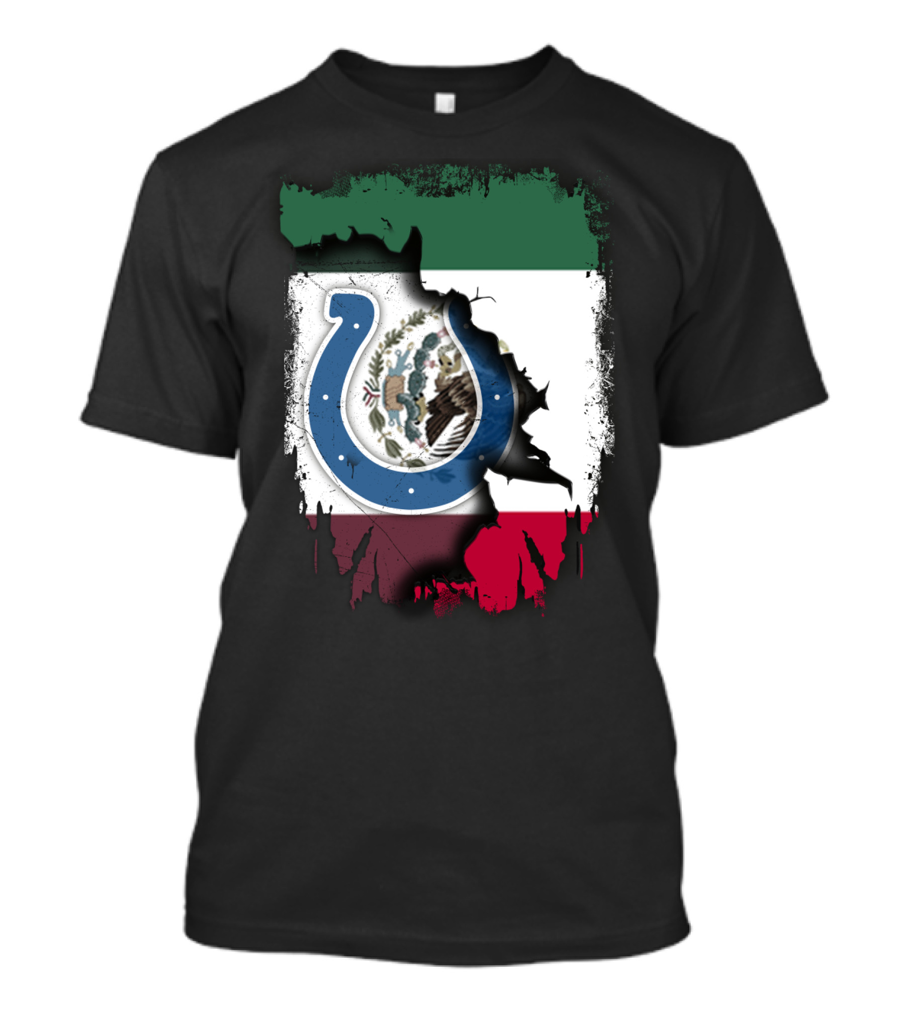 Mexico Colts Emblem On Distressed Flag Background T-Shirt