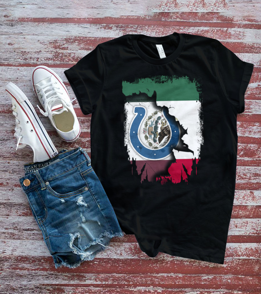 Mexico Colts Emblem On Distressed Flag Background T-Shirt