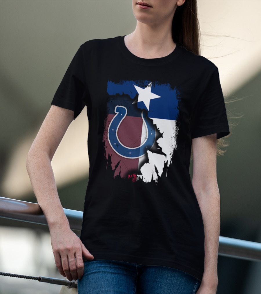 Together Texas Colts Star Flag Fusion T-Shirt