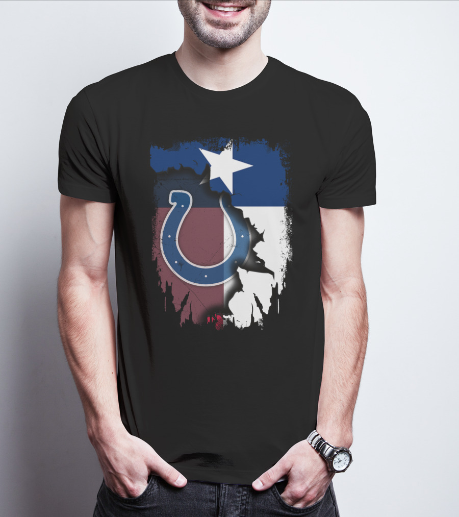 Together Texas Colts Star Flag Fusion T-Shirt
