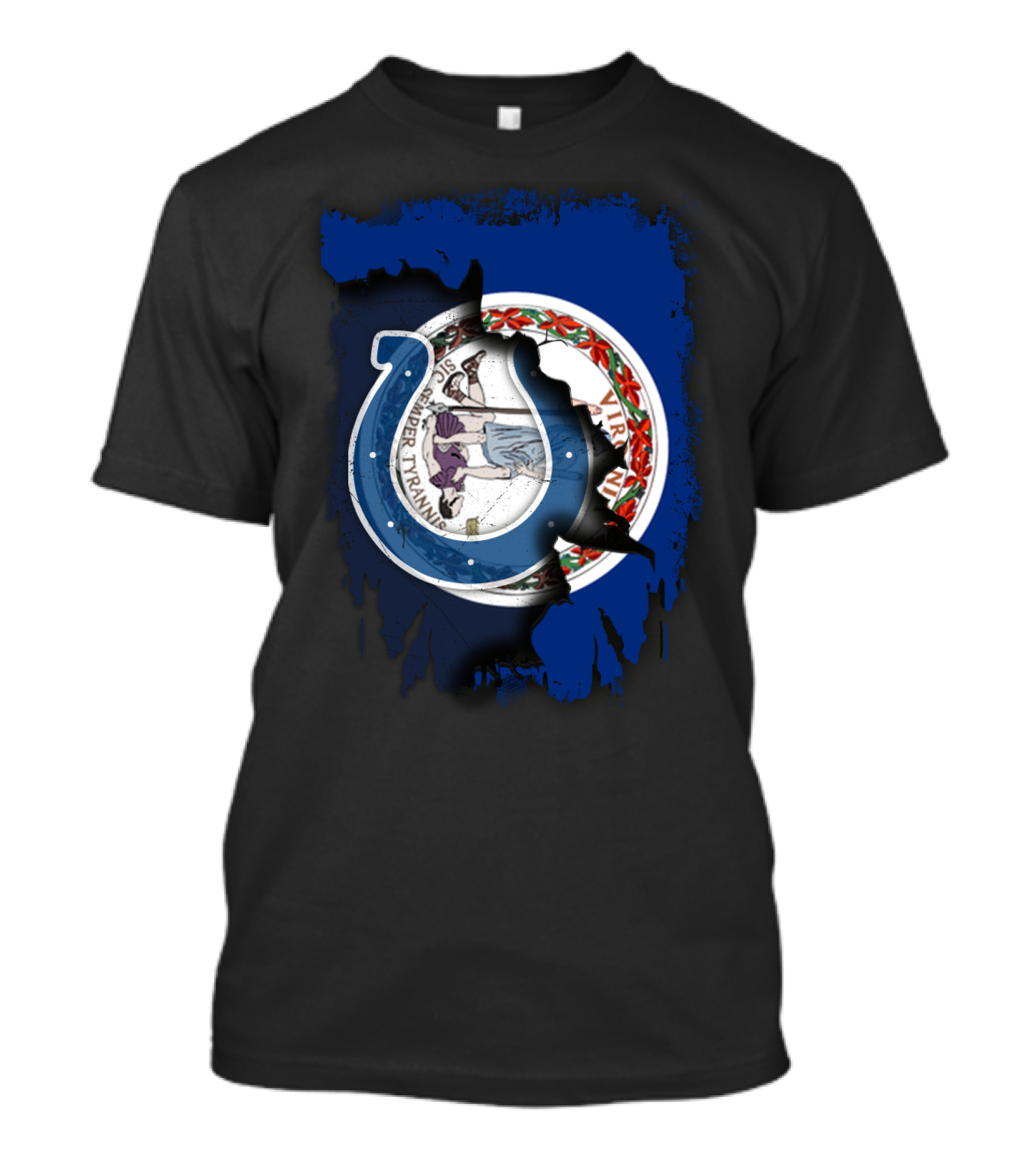 Together Virginia With Indianapolis Colts Seal Blend T-Shirt
