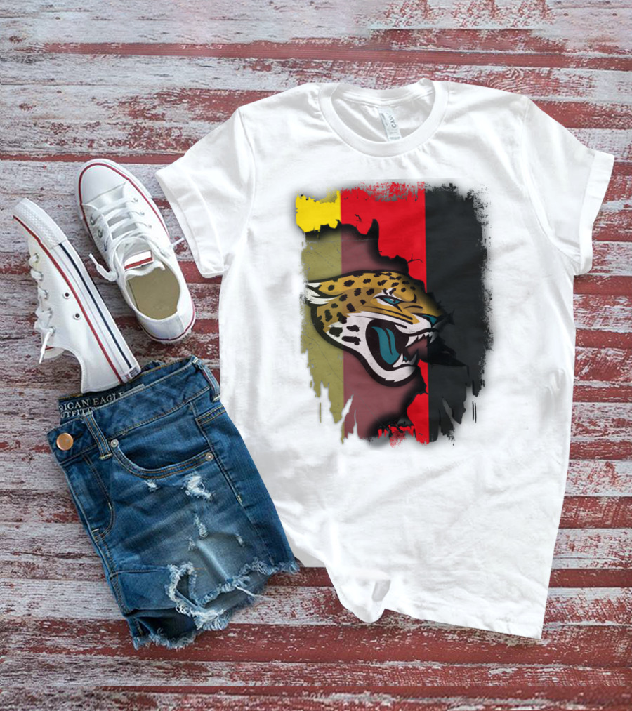 Germany Flag With Jaguars Logo Integration T-Shirt