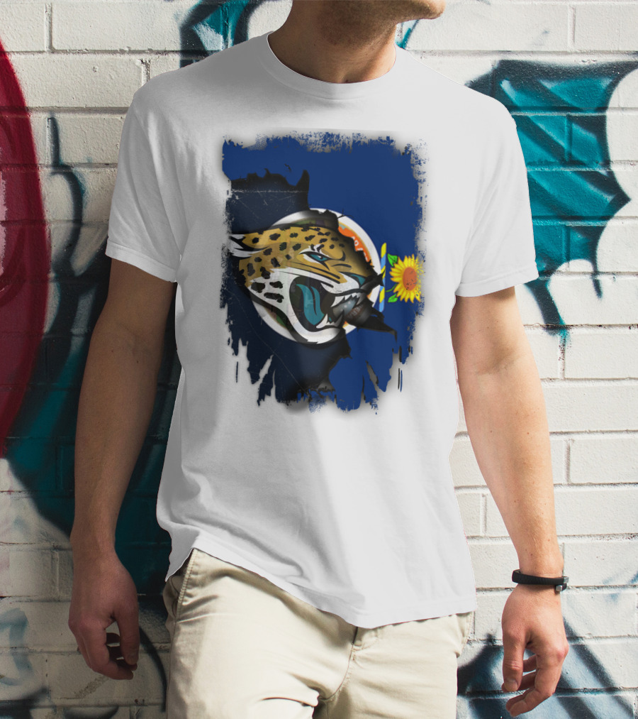 Kansas State Flag Sunflower Jaguar T-Shirt