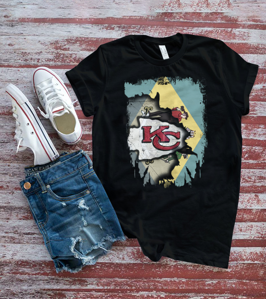 Kansas City Chiefs Delaware Pride Flag Fusion T-Shirt