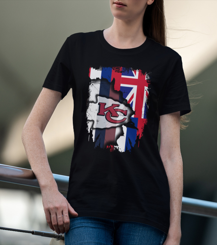 Together Hawaii Kansas City Chiefs Union Jack Flag T-Shirt