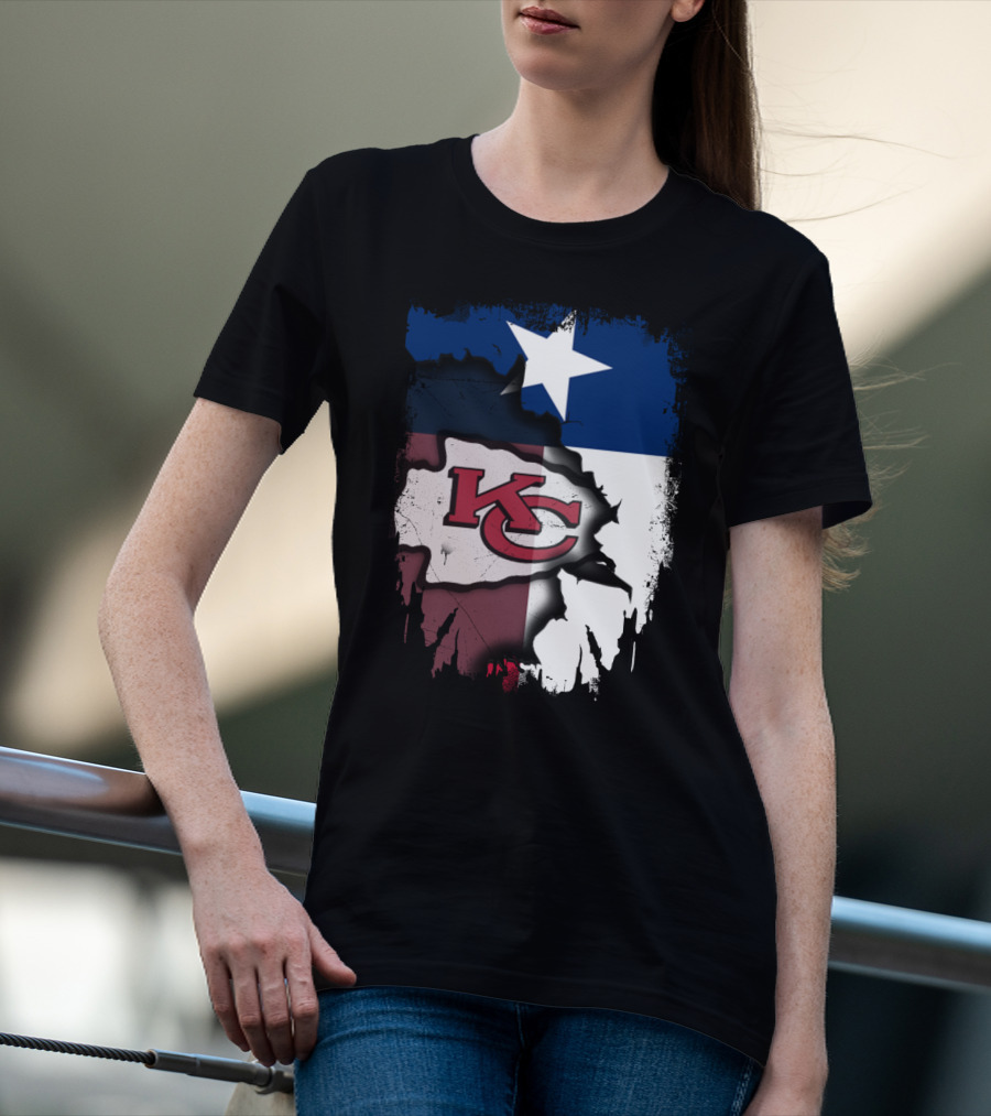 Texas Chiefs Star Flag Chiefs T-Shirt