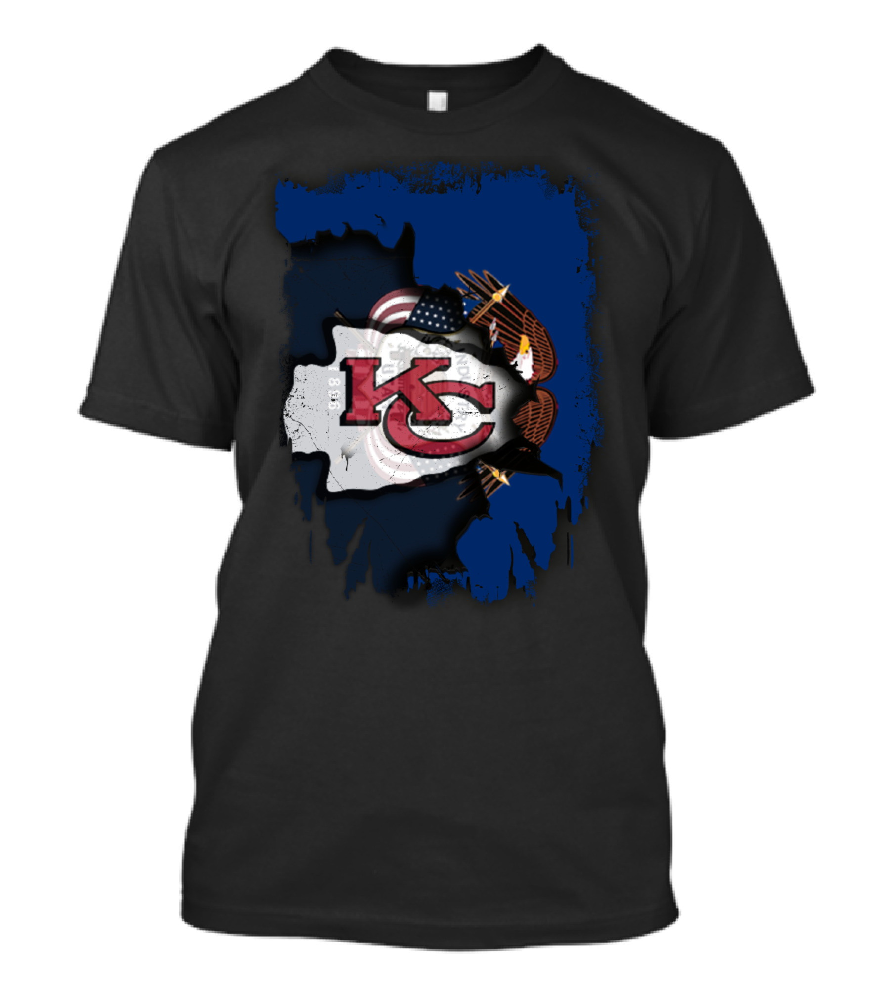 Together Utah KC Chiefs American Flag Eagle T-Shirt