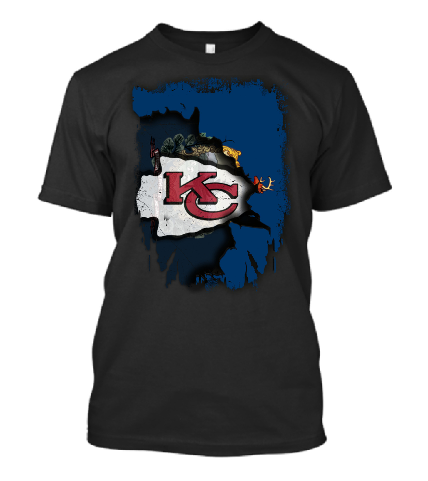 Together Vermont KC Chiefs Football Fusion T-Shirt