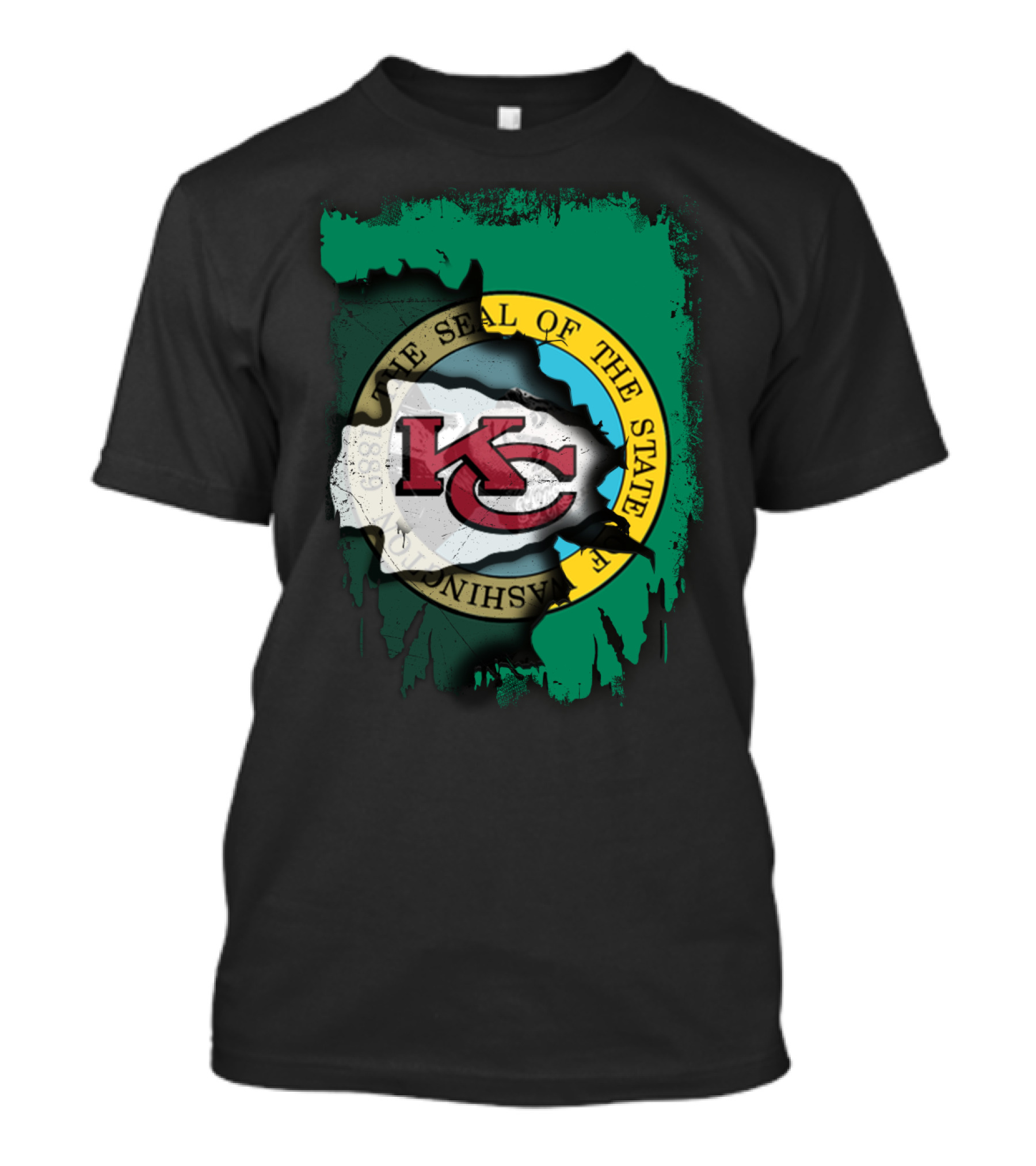 Together Washington State Seal With Kansas City Chiefs T-Shirt
