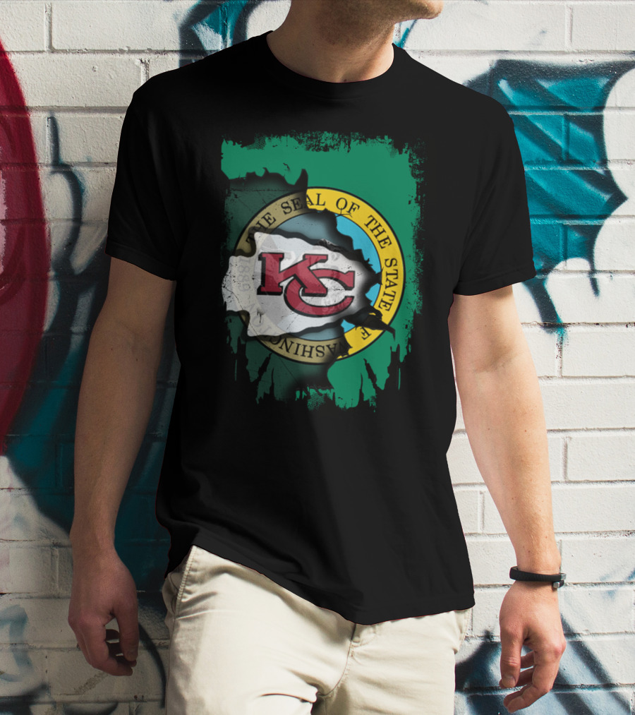Together Washington State Seal With Kansas City Chiefs T-Shirt