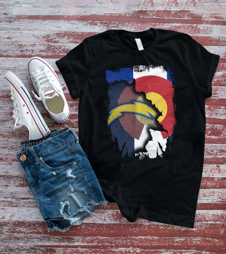 Together Colorado Chargers Flag Fusion T-Shirt