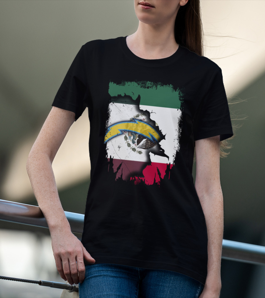 Together Mexico Chargers Flag Fusion T-Shirt