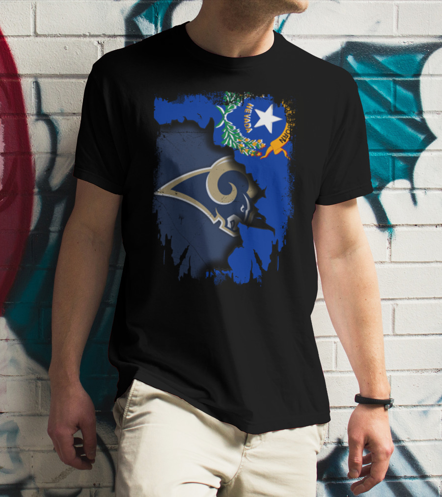Nevada Pride With Rams Logo Integration T-Shirt