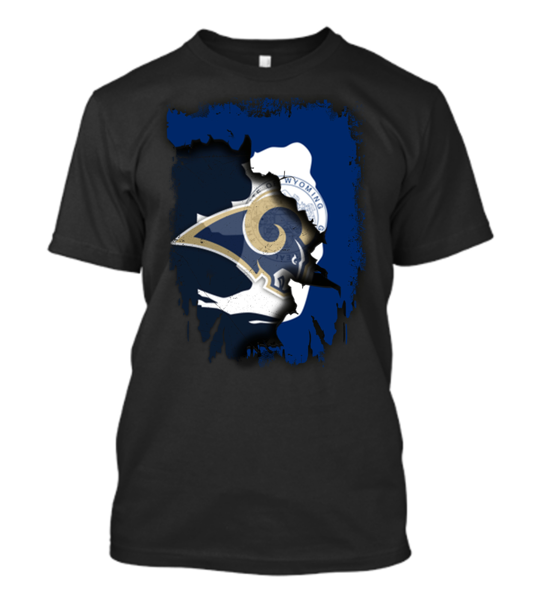 Together Wyoming Rams Fan Emblem With Horned T-Shirt