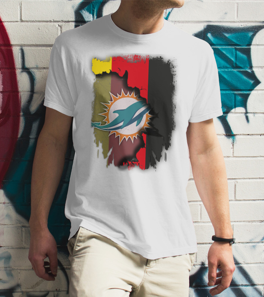 Germany Dolphins Miami Fusion Flag Colors T-Shirt