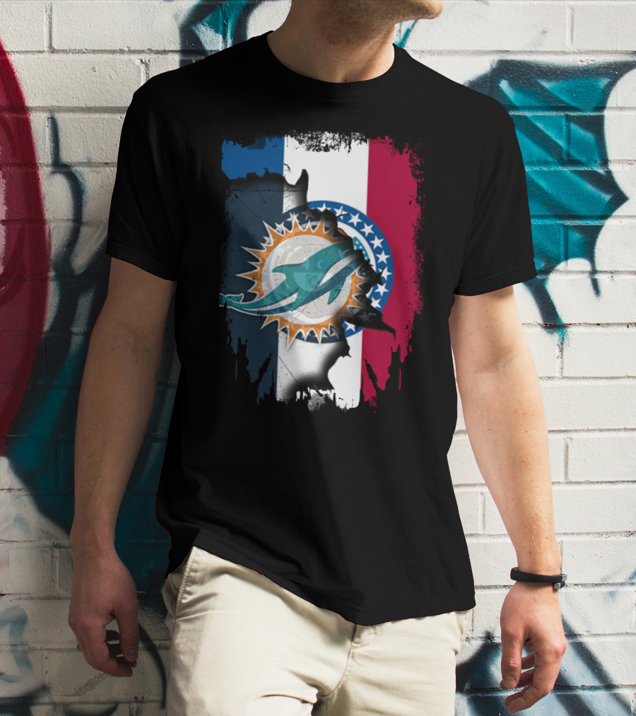 Missouri State With Dolphins NFL Fusion T-Shirt