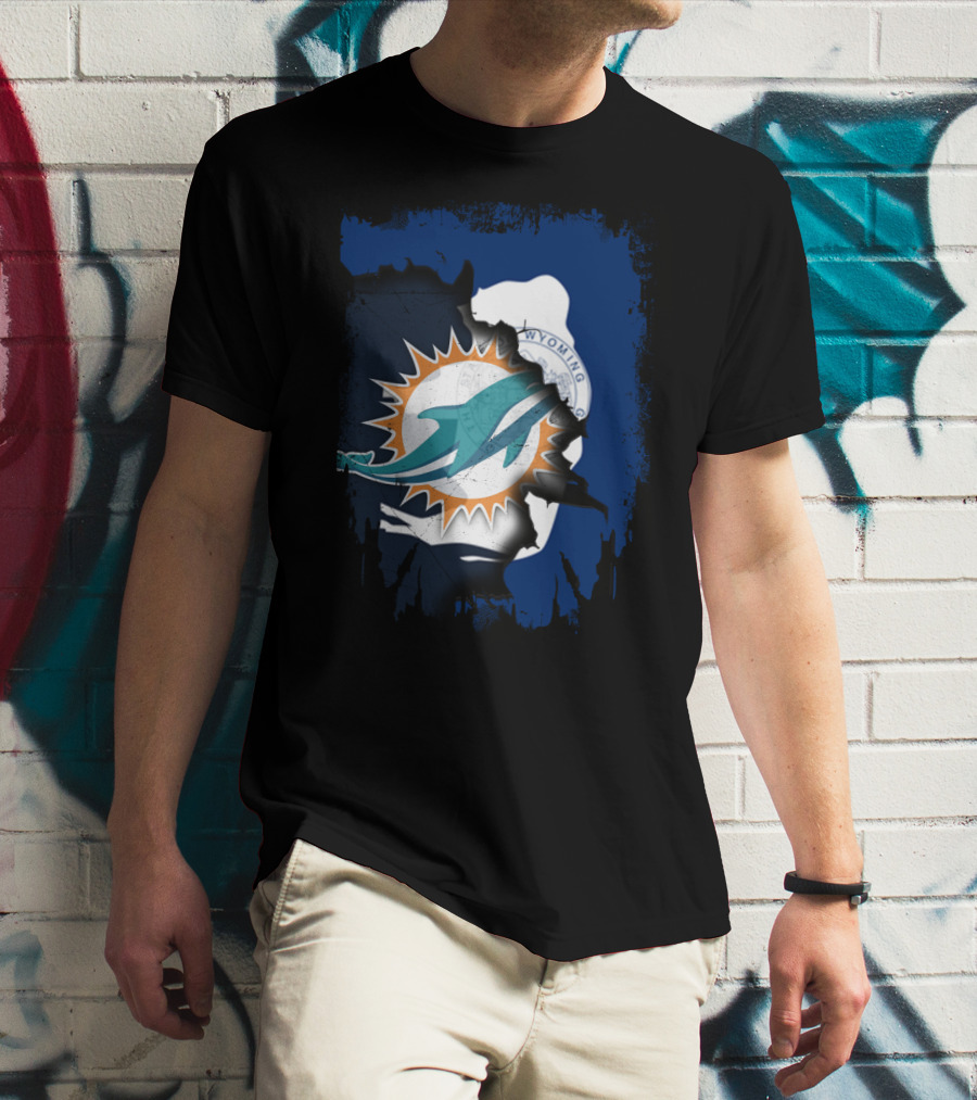 Wyoming Dolphins Logo Fusion T-Shirt