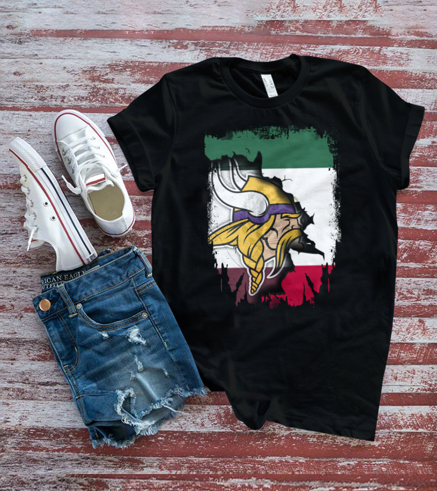 Together Mexico Viking Flag Iconic Fusion T-Shirt