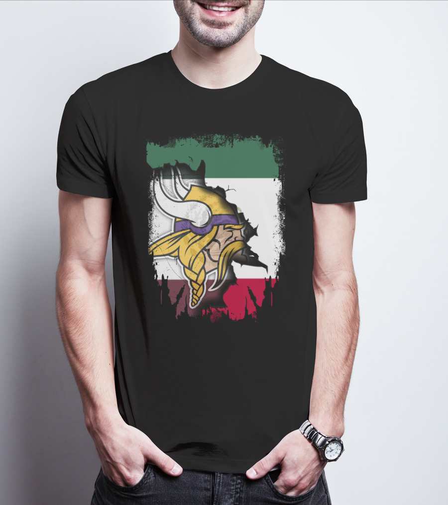 Together Mexico Viking Flag Iconic Fusion T-Shirt