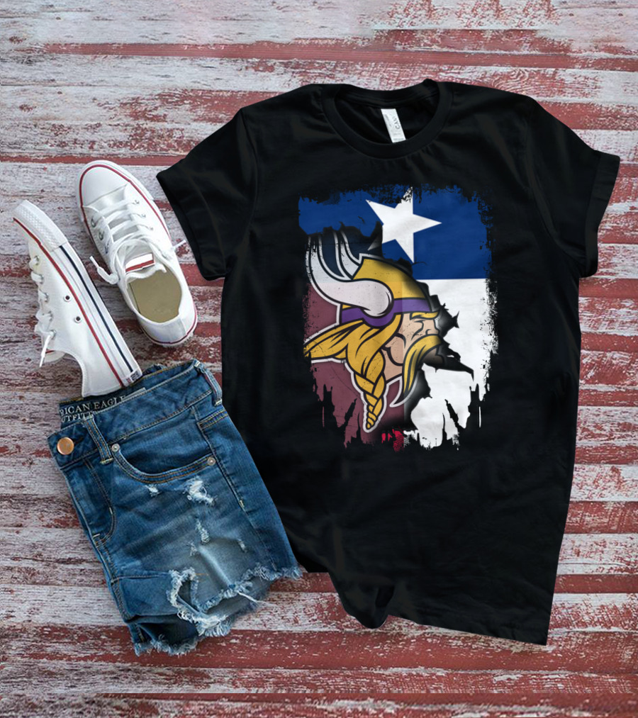 Texas Pride With Vikings Spirit T-Shirt