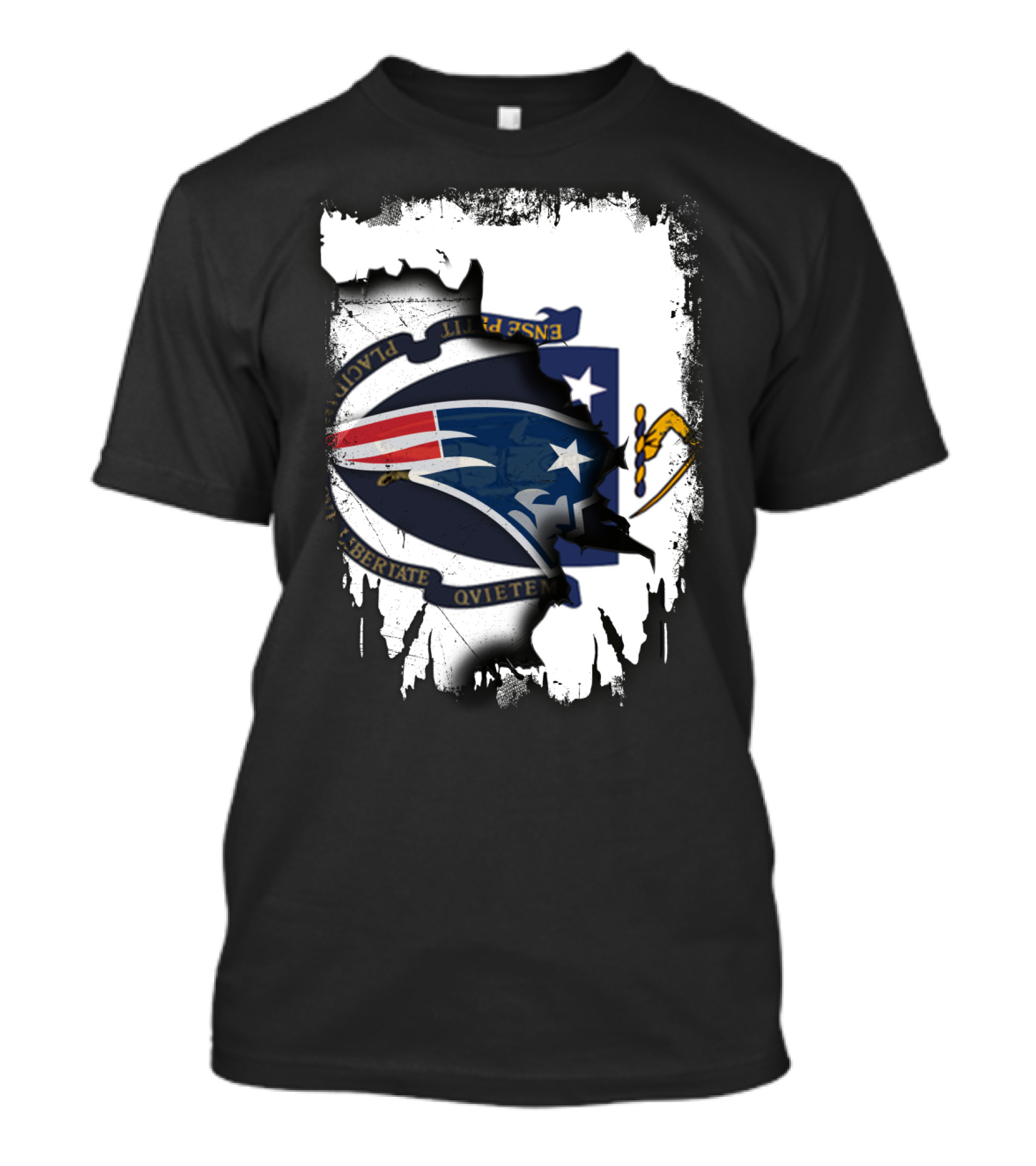 Together Massachusetts Patriots Emblem Fusion T-Shirt
