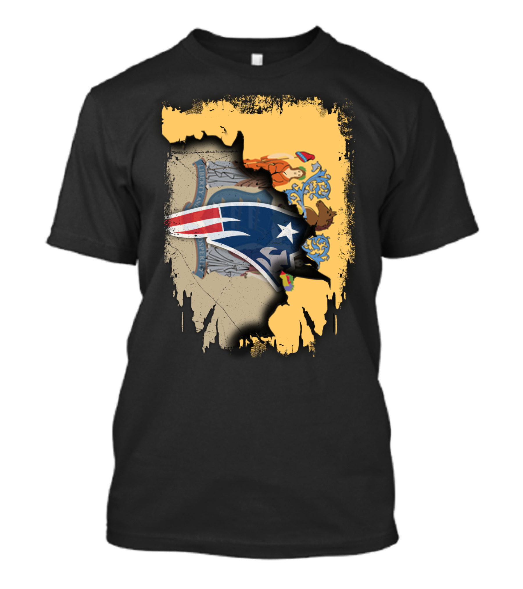 Together New Jersey With Patriots Symbol And State Seal Emblem T-Shirt