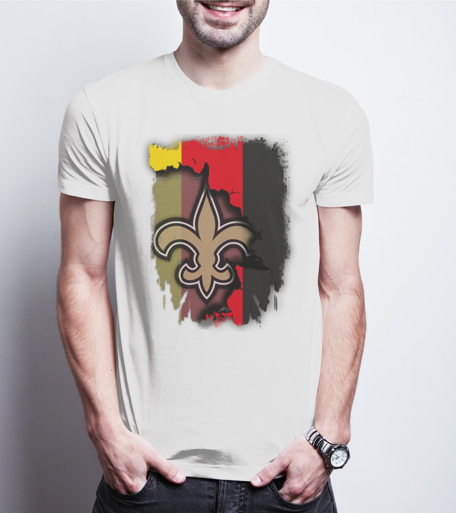 Germany Colors With Saints Fleur-de-Lis Emblem T-Shirt
