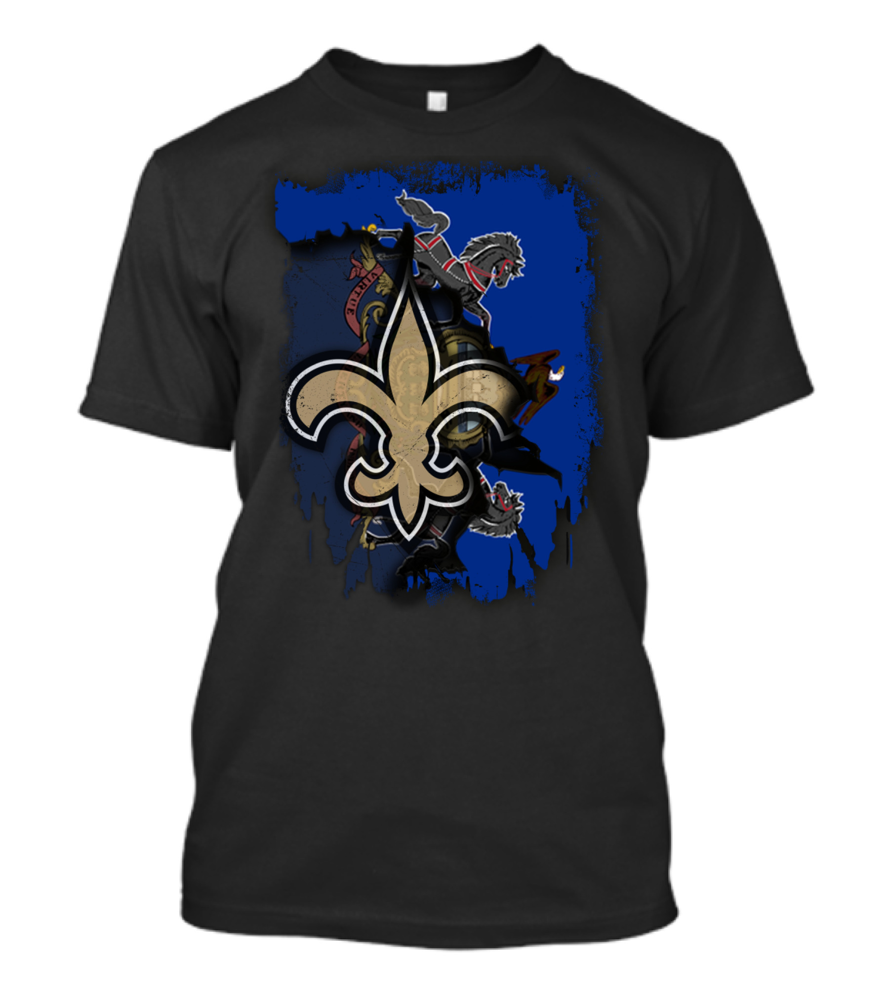 Pennsylvania Pride With Fleur-de-Lis And Battle Horses T-Shirt