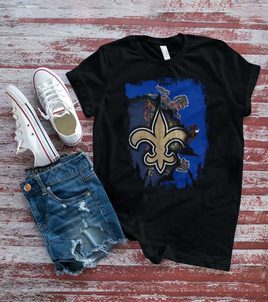 Pennsylvania Pride With Fleur-de-Lis And Battle Horses T-Shirt