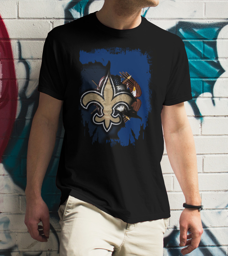 Utah Saints Fleur-de-Lis And Flag Unity T-Shirt