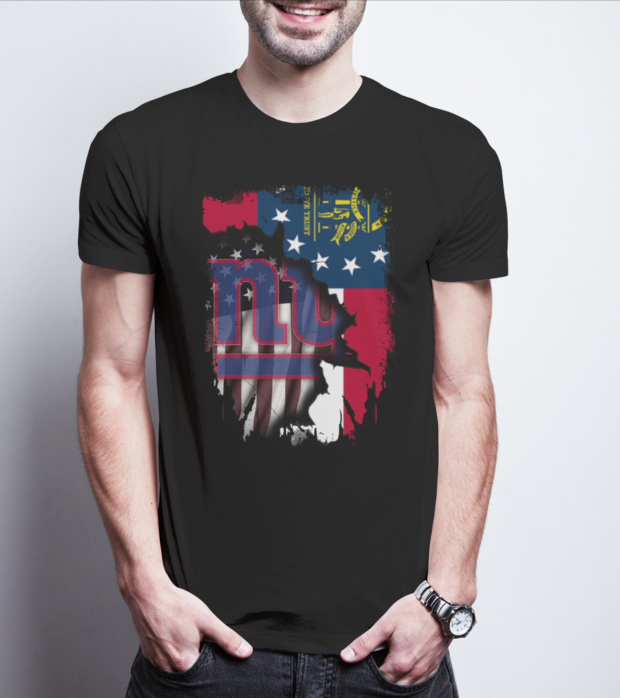 Together Georgia With Giants American Flag And State Symbolism T-Shirt