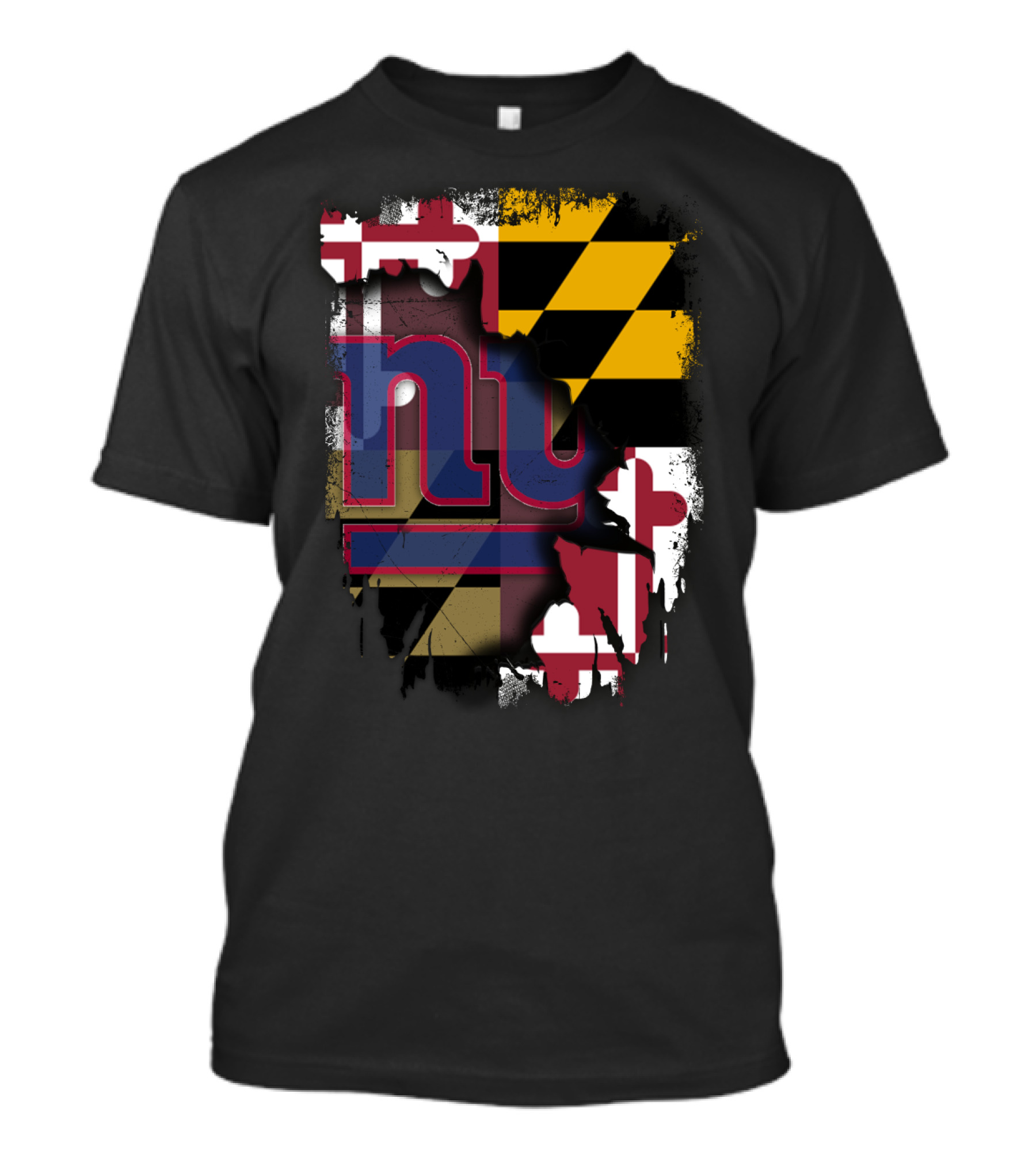 Maryland Pride With New York Giants Fusion T-Shirt
