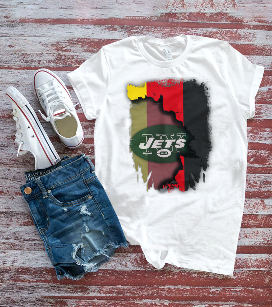 Germany Flag With New York Jets T-Shirt