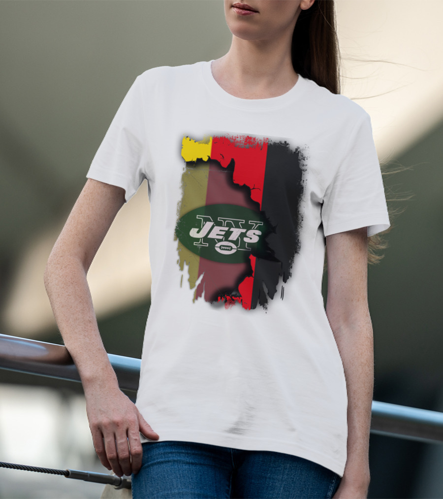 Germany Flag With New York Jets T-Shirt