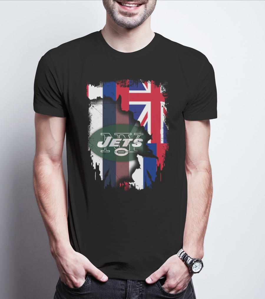 Together Hawaii Flag New York Jets T-Shirt