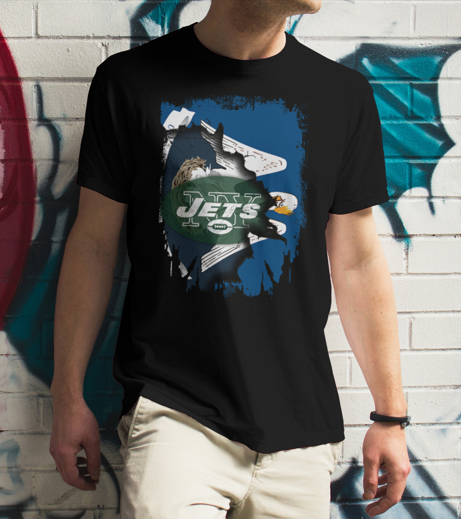 New York Jets Eagle Together Louisiana Fan T-Shirt