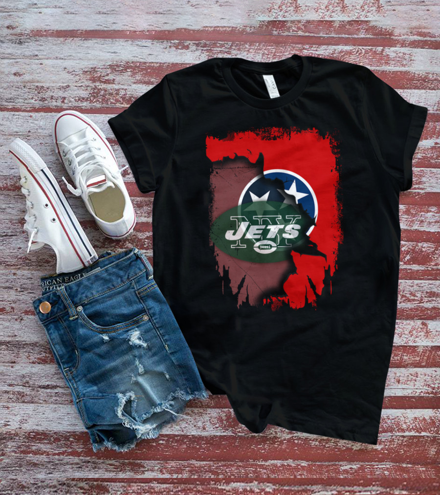 Tennessee State Meets New York Jets NFL Fusion T-Shirt
