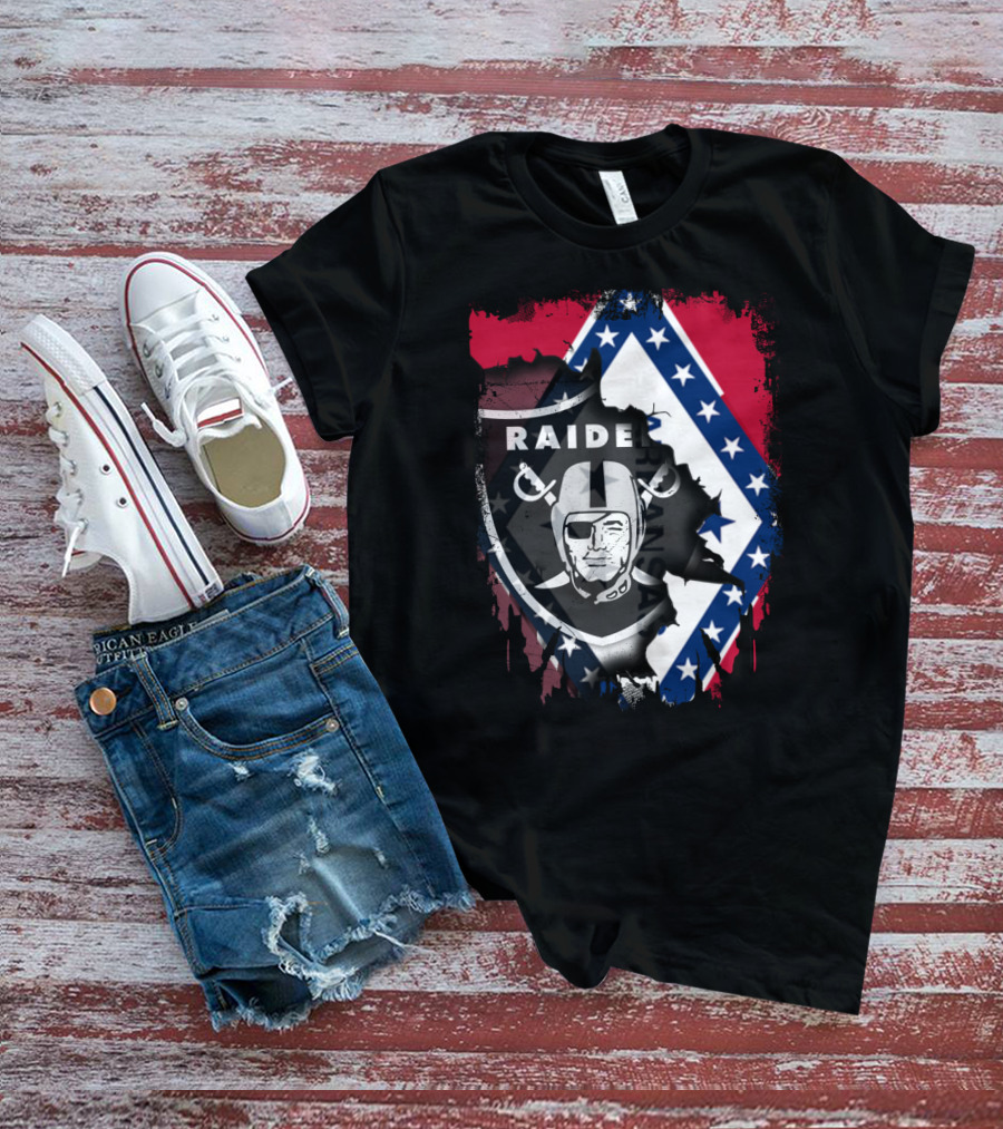 Arkansas Together With Raiders And State Flag T-Shirt