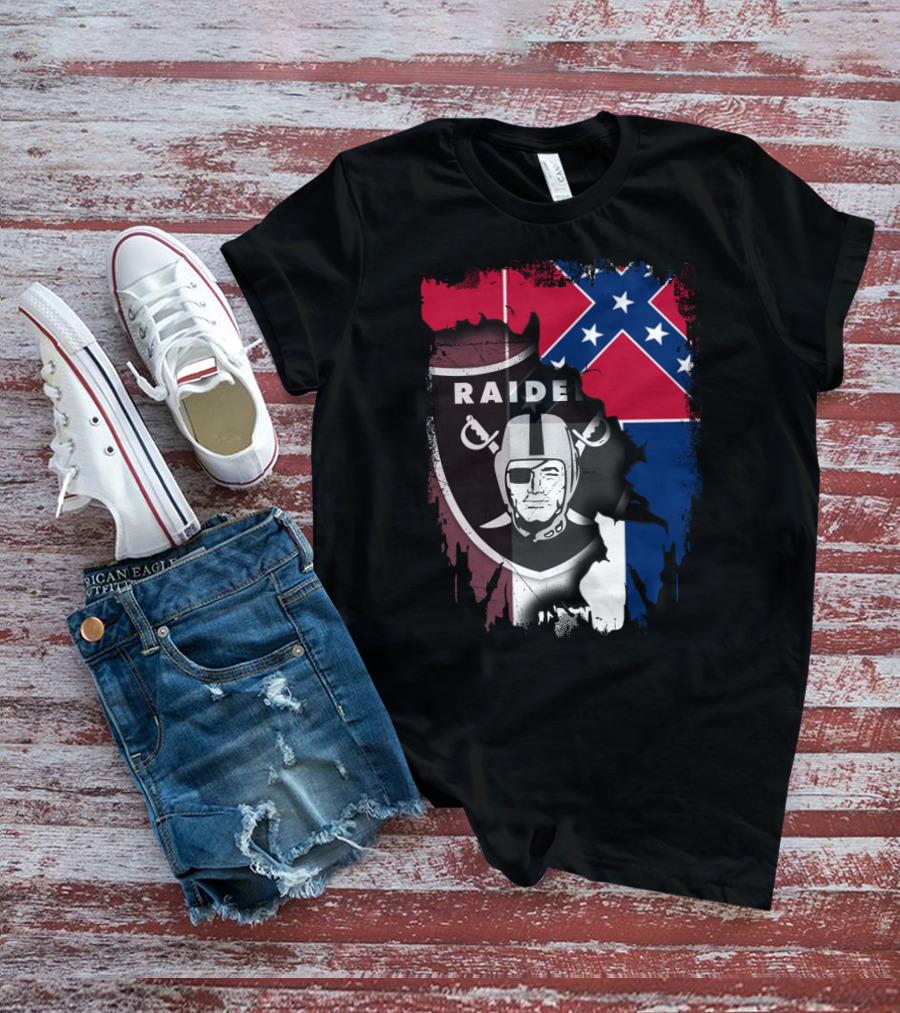 Raiders With Confederate Flag Mississippi Together T-Shirt