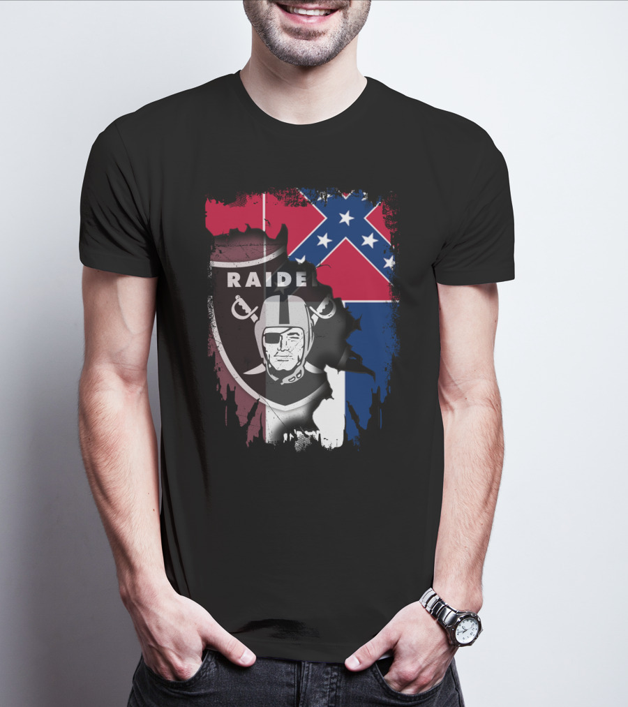 Raiders With Confederate Flag Mississippi Together T-Shirt