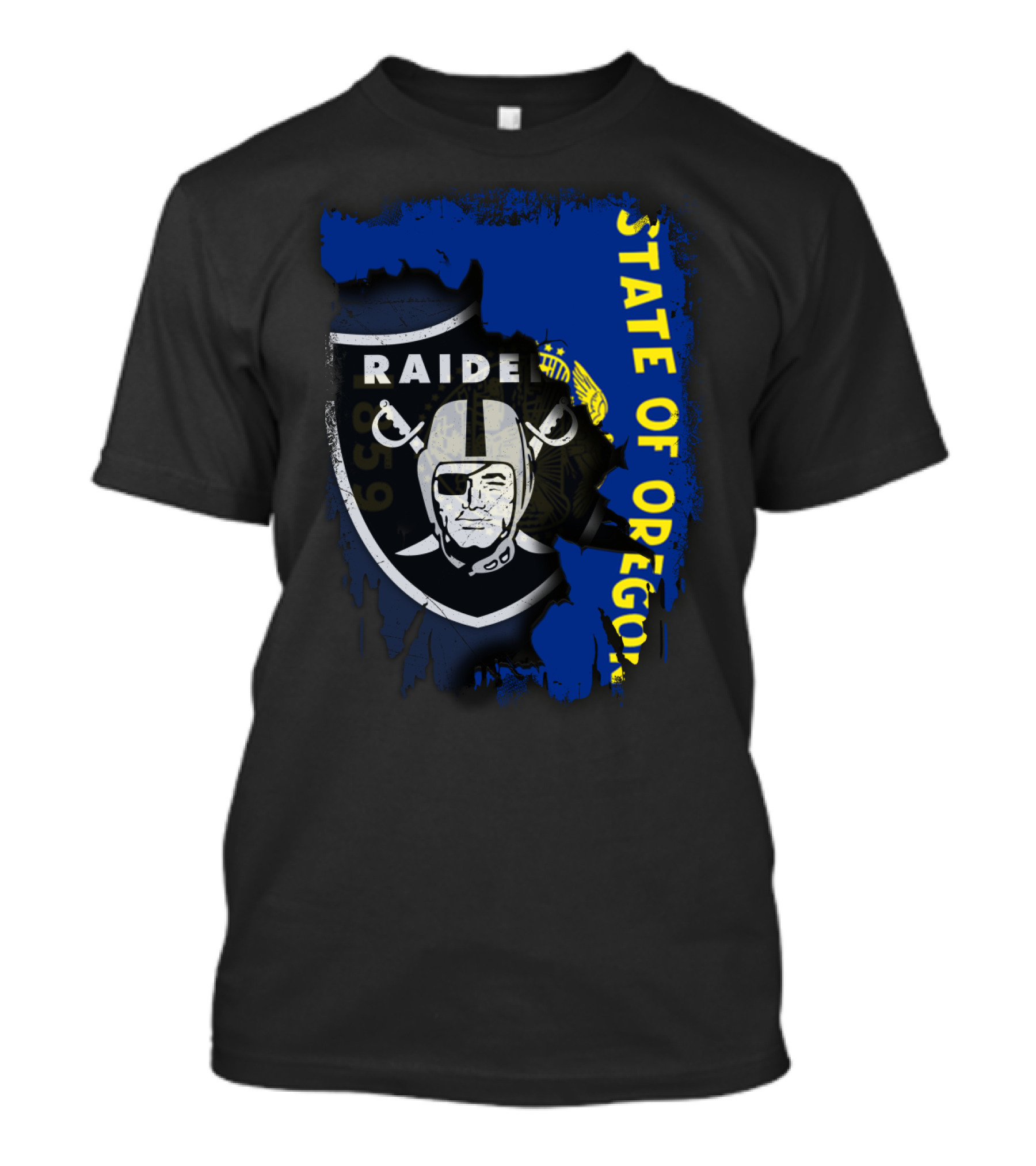 State Of Oregon Raiders Shield Emblem T-Shirt