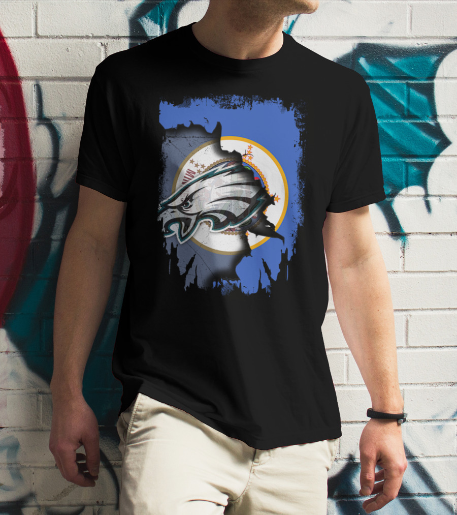 Minnesota State Flag Timeless Eagles Collaboration T-Shirt