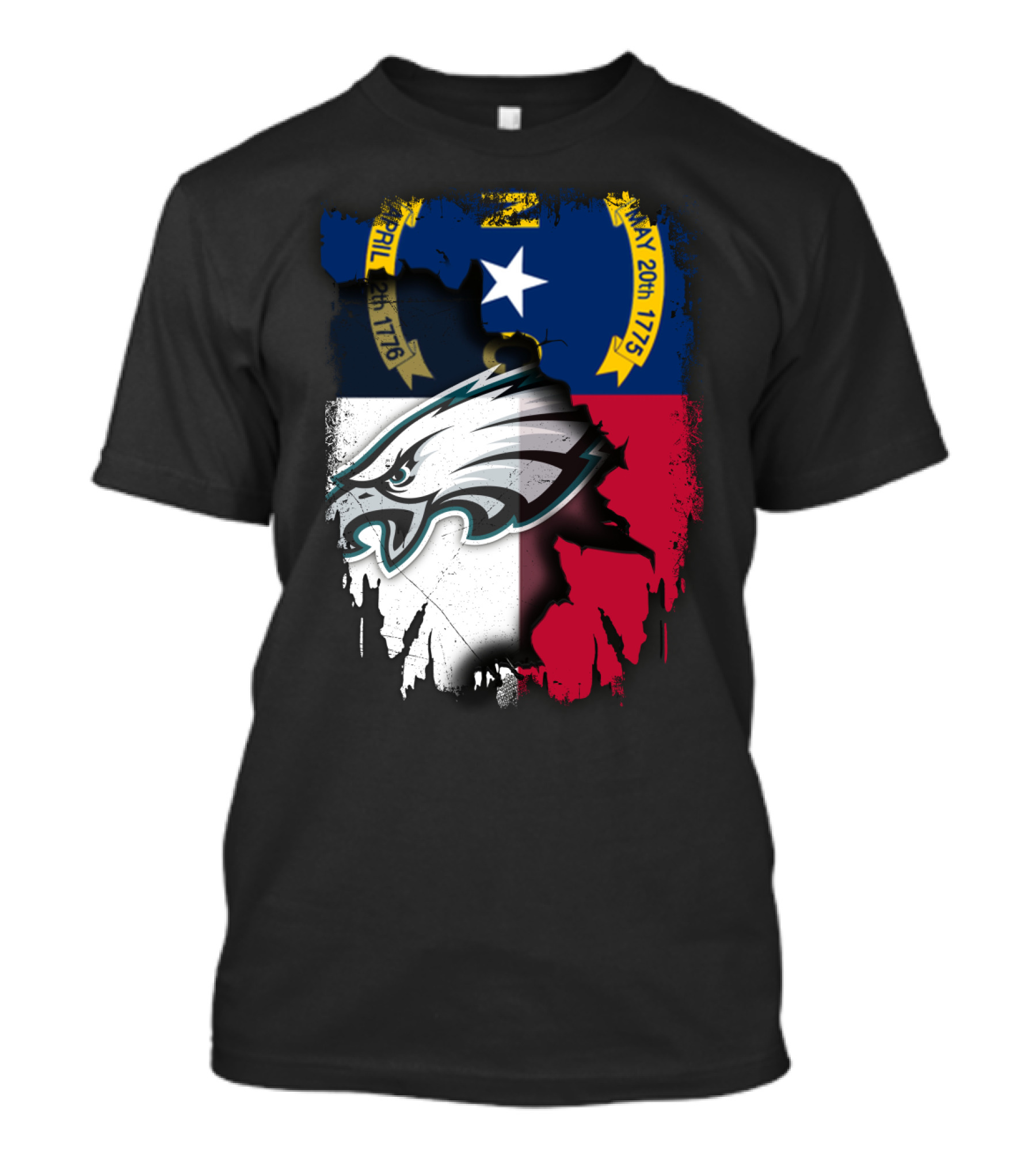 Together North Carolina Eagles Flag Fusion T-Shirt