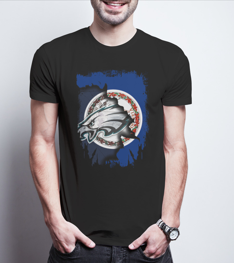 Philadelphia Eagles Virginia State Flag Fusion T-Shirt