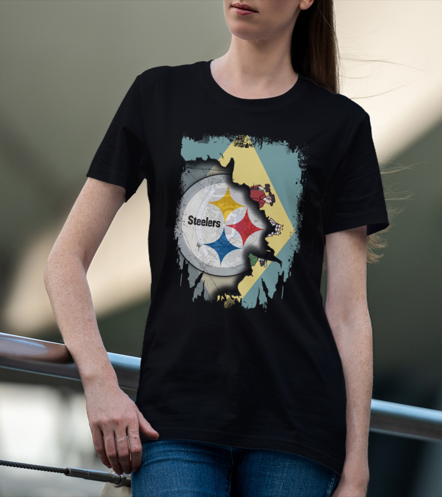 Delaware Flag Steel Logo Fusion Steelers Together T-Shirt
