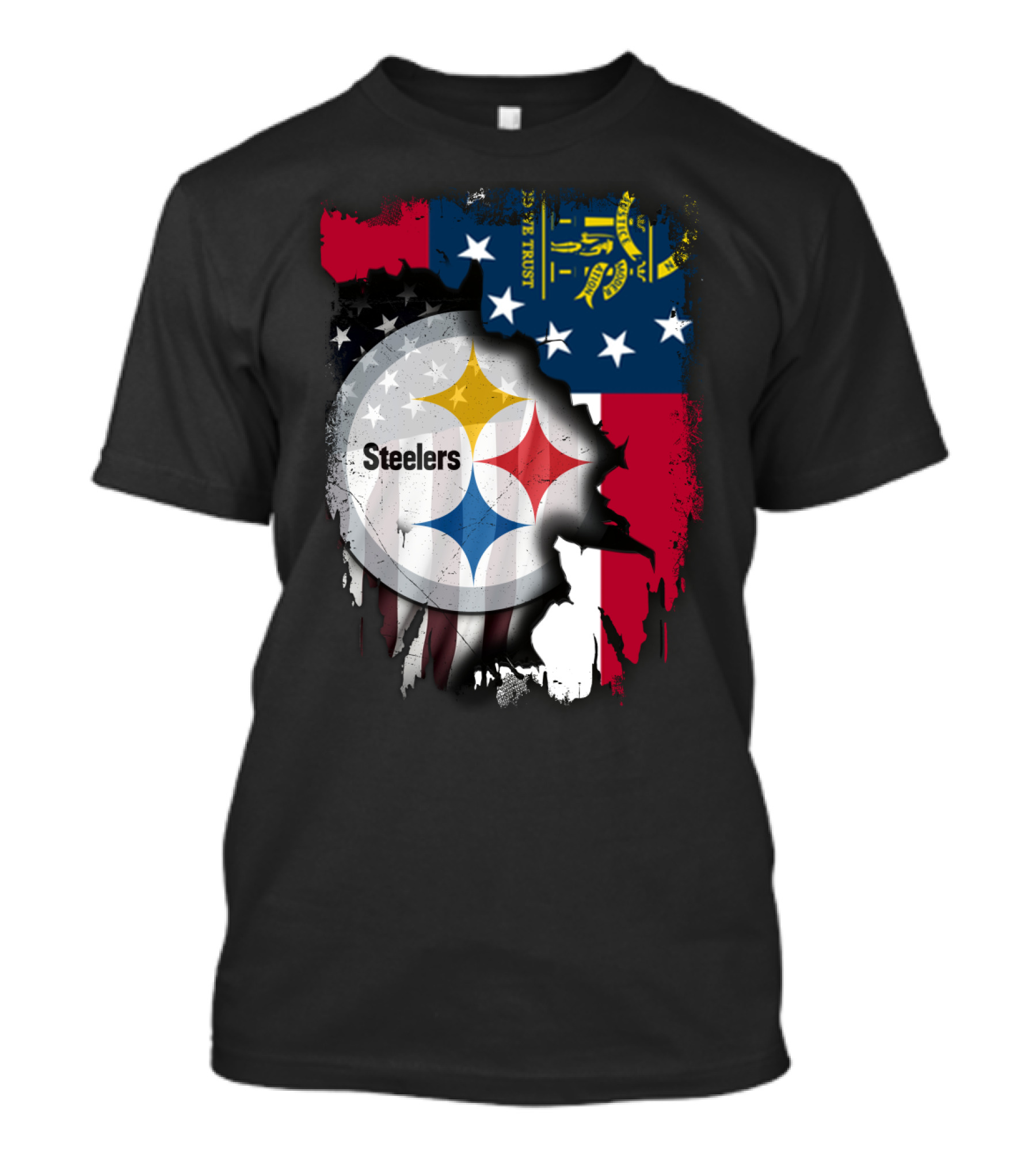 Steelers Over Georgia State Flag Football T-Shirt
