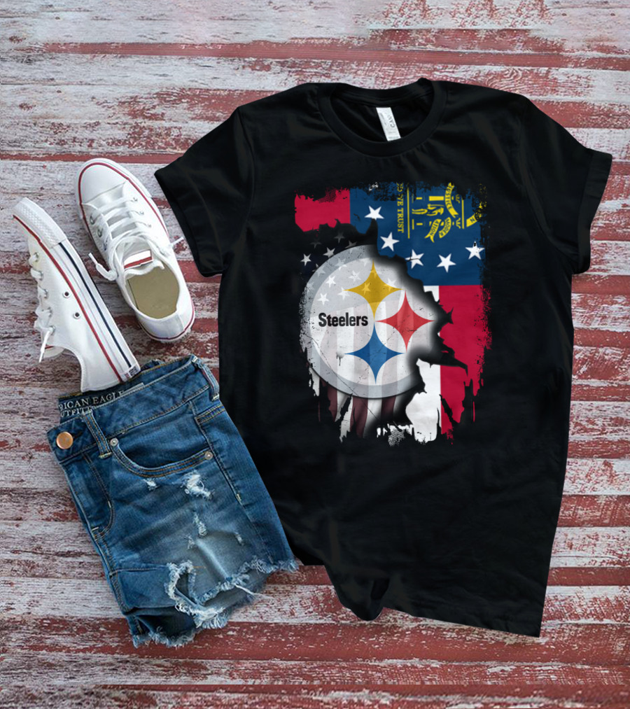 Steelers Over Georgia State Flag Football T-Shirt