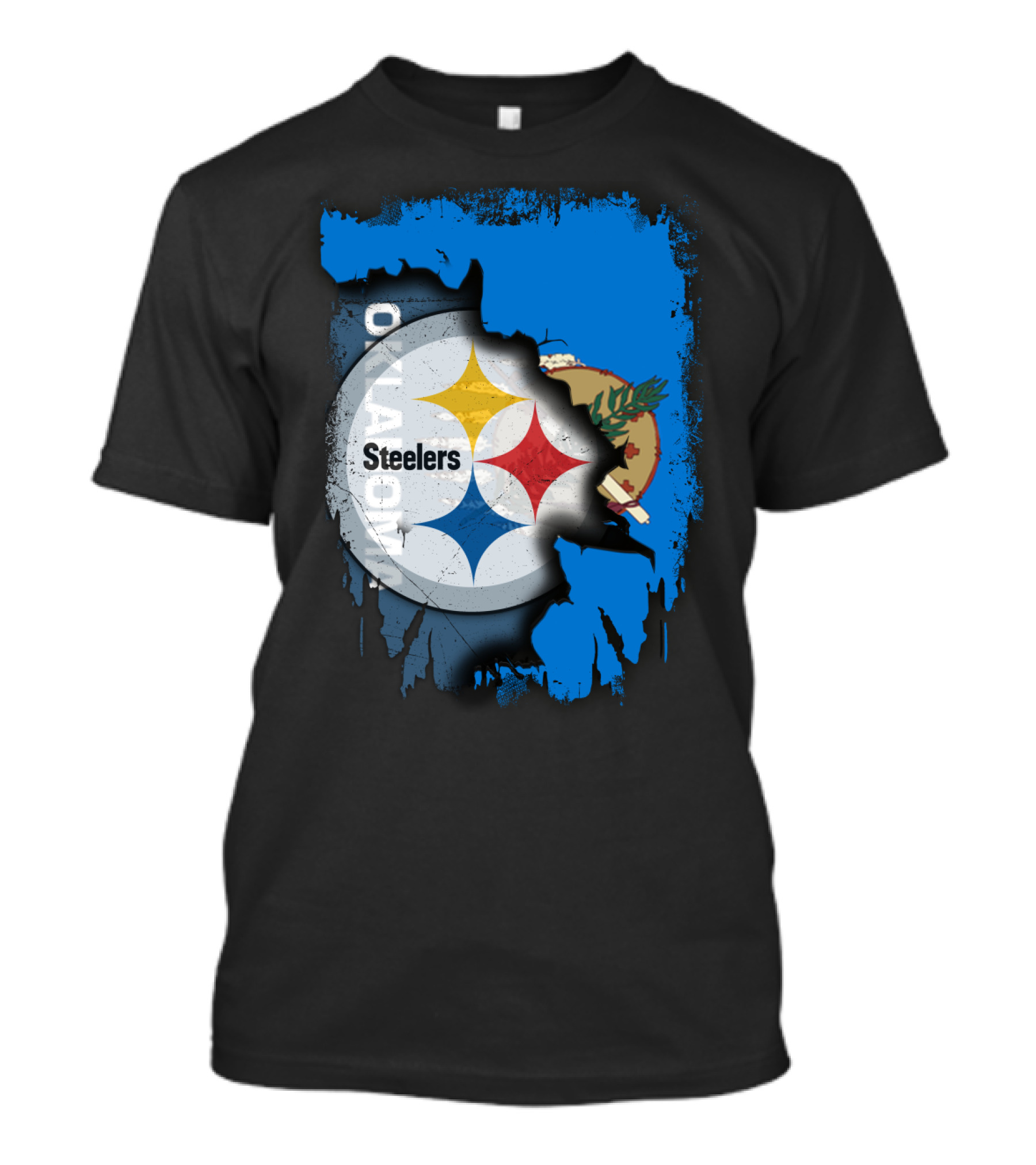 Steelers Oklahoma Pride Flag Fusion T-Shirt