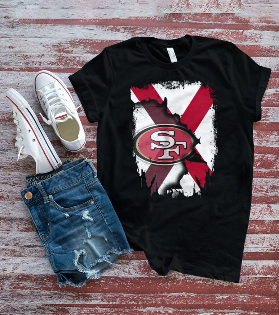 Alabama State Pride Meets 49ers Football Passion T-Shirt